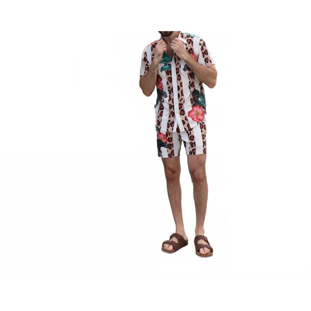 NEW MAVRANS leo pantera swim short in multi
